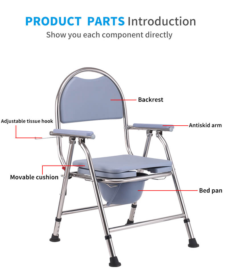 Potty Chair For Adults, Bedside Commode Chair