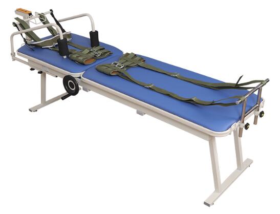 Cervical and lumbar traction bed