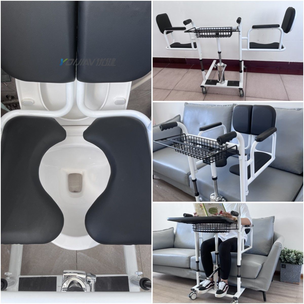 Transfer Lift Chair, Commode Transport Chair